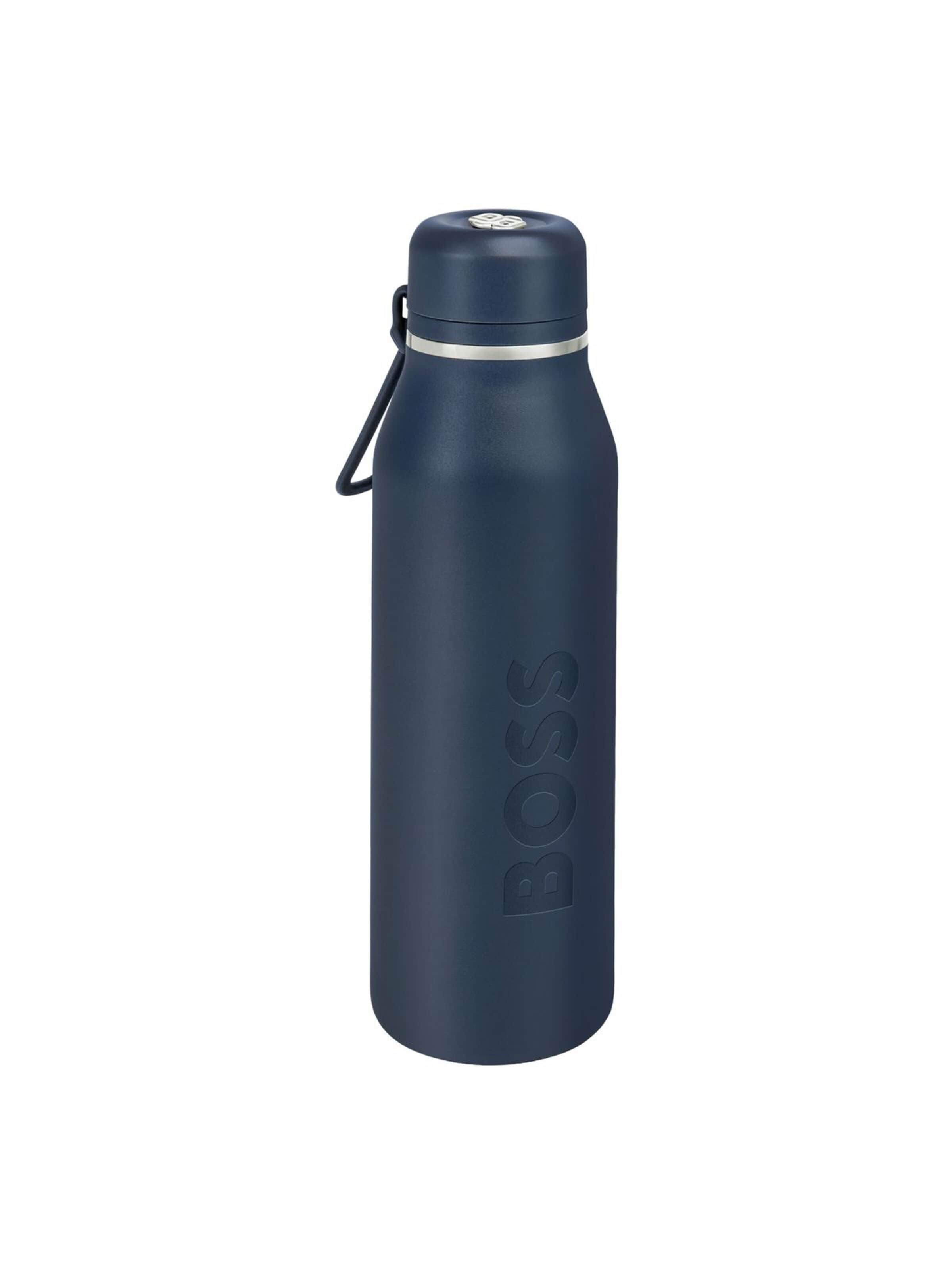 BOSS Láhev na vodu 'Isothermal flask Double B' – modrá: přední strana