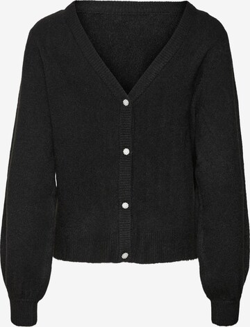 VERO MODA Knit Cardigan 'EBRU' in Black: front