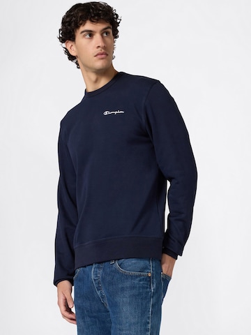 Champion Authentic Athletic Apparel Суичър в синьо: отпред