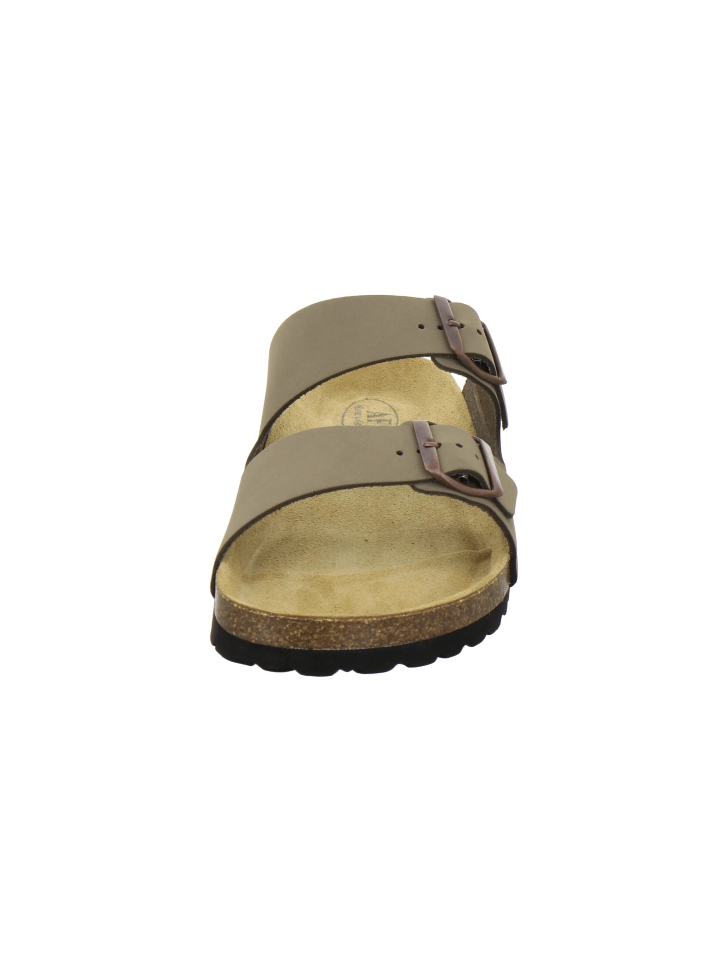 AFS-Schuhe - Zapatos abiertos 'Pantoletten Herren Zweischnaller khaki Nubukleder' en verde