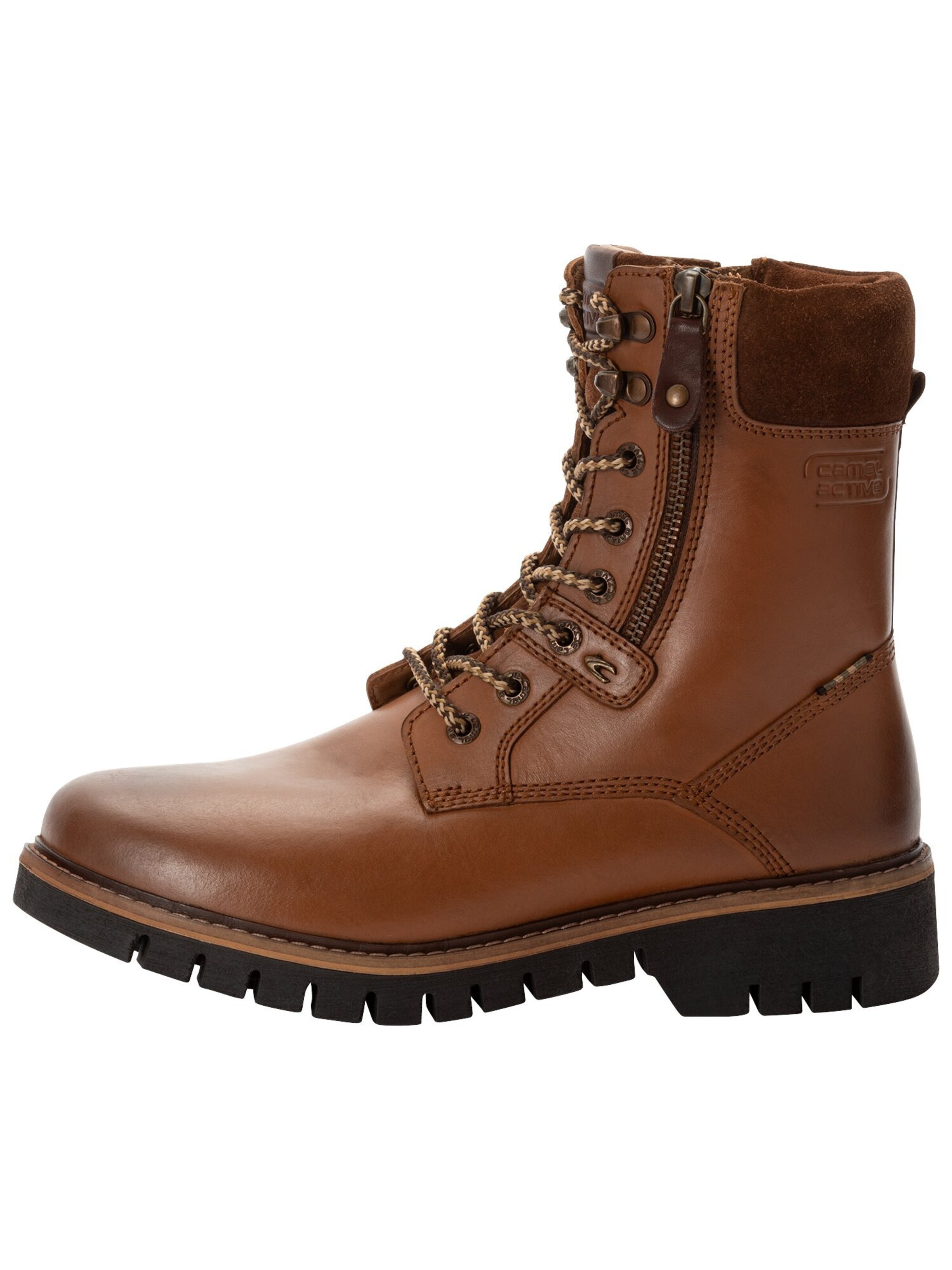 CAMEL ACTIVE Lace-Up Ankle Boots in Brown: front