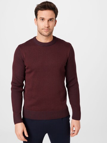 Pull-over TOM TAILOR en rouge : devant