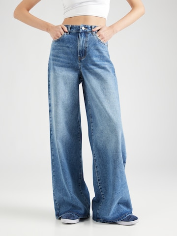 VILA Wide leg Jeans in Blauw: voorkant