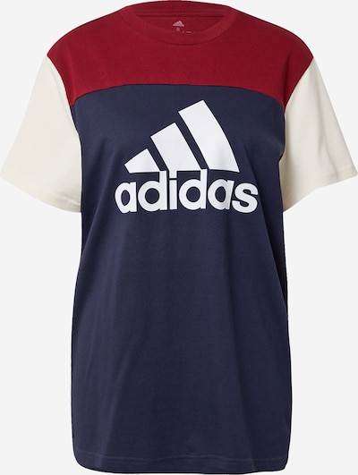 ADIDAS PERFORMANCE Sportshirt in beige / dunkelblau / burgunder / weiß, Produktansicht