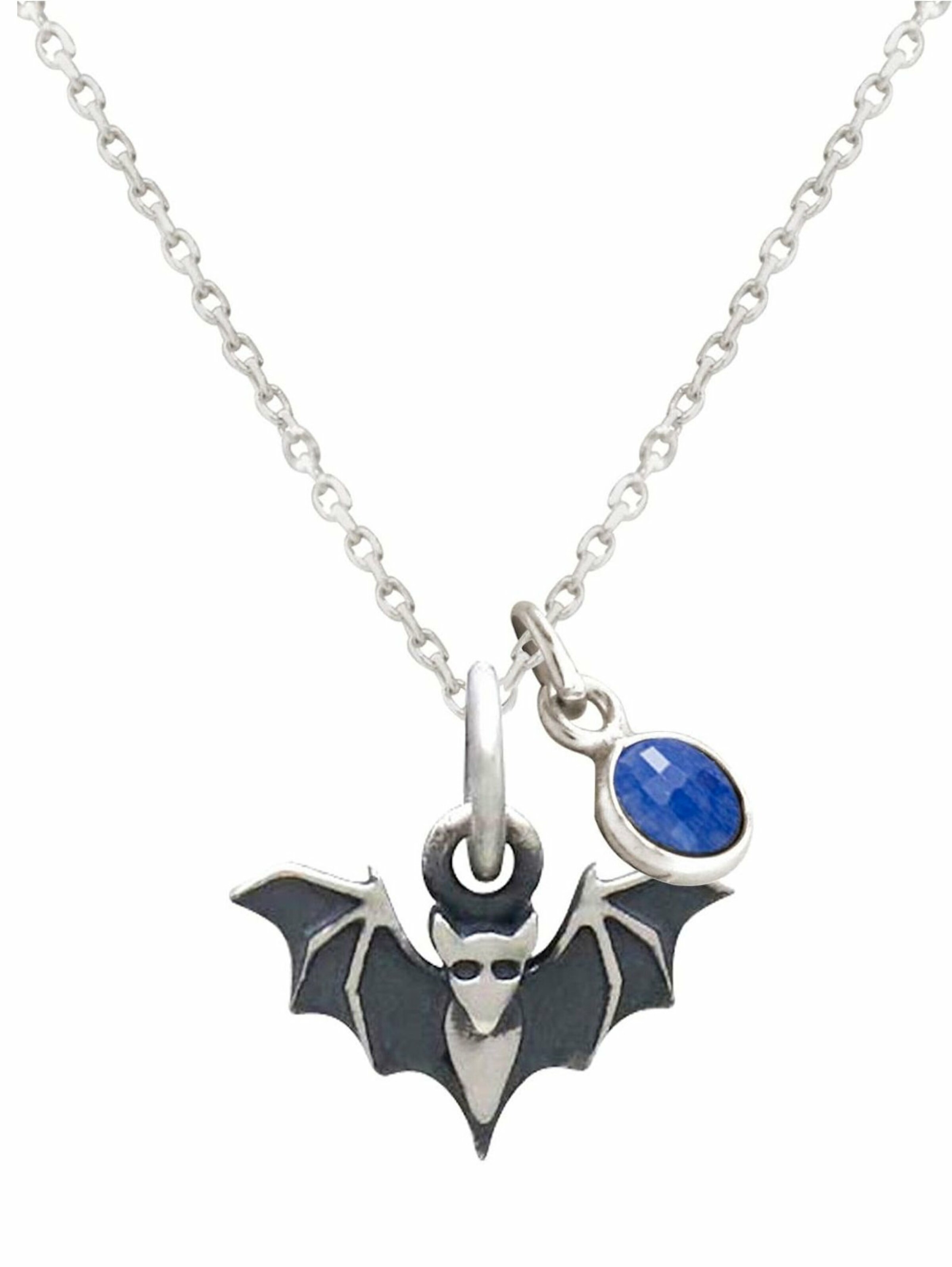 Gemshine Necklace 'BLUE FLEDERMAUS' in Silver