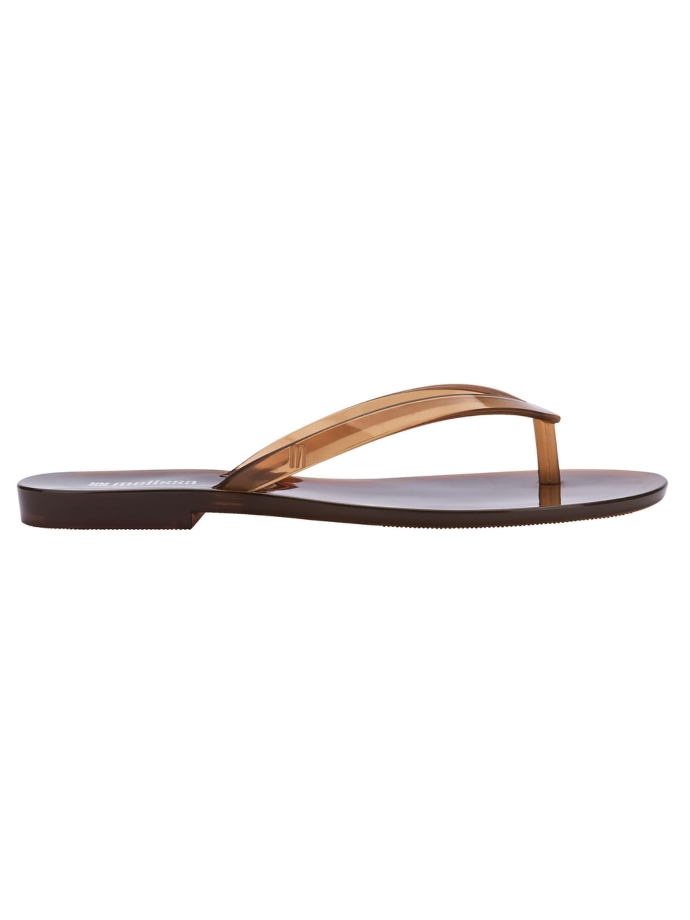MELISSA T-Bar Sandals 'Harmonic Jelly' in Brown: front