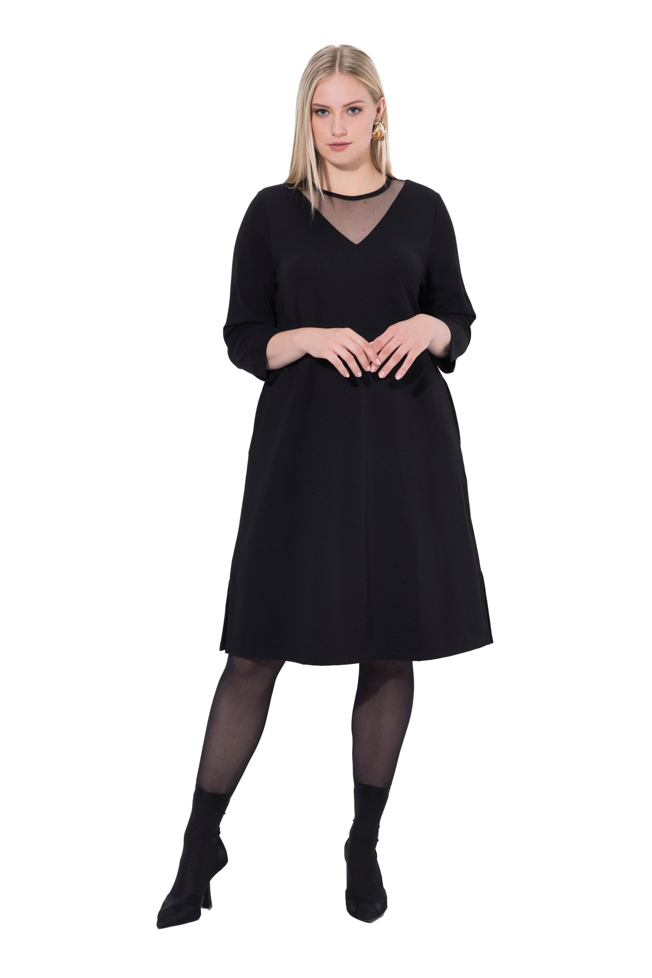 Ulla Popken Kleid in Schwarz: Vorderseite