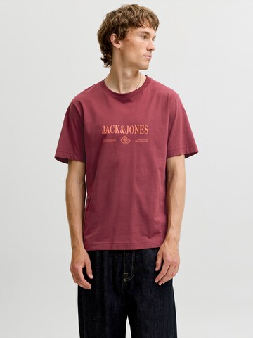 T-Shirt 'JORFREDERIKSBERG' JACK & JONES en marron : devant