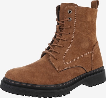 CoolWalk Lace-Up Boots in Beige: front