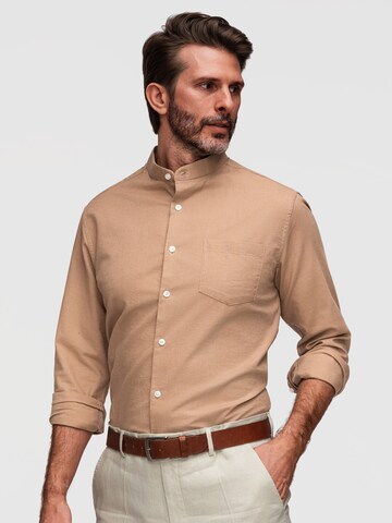 Ombre Button Up Shirt in Brown