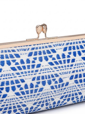 Borsa a mano 'Borsa a mano Kassandra Orlanda Plus - Chiusura fibbia, tessuto jacquard geometrico' di Kassandra in blu