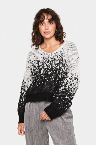 SAINT TROPEZ Pullover 'Garance' in Grau: Vorderseite