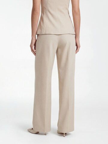 AMALY Loosefit Παντελόνι πλισέ σε μπεζ