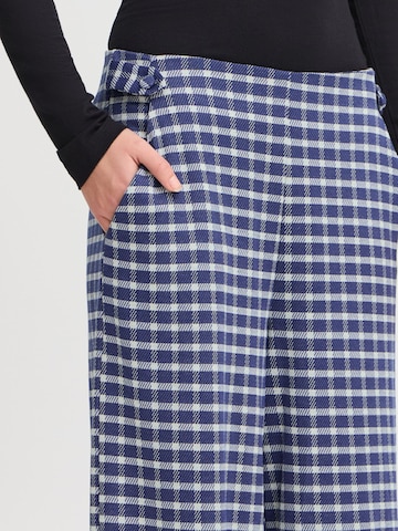 Regular Pantalon ' IHKATE CHECLÉ WIDE PA ' ICHI en bleu