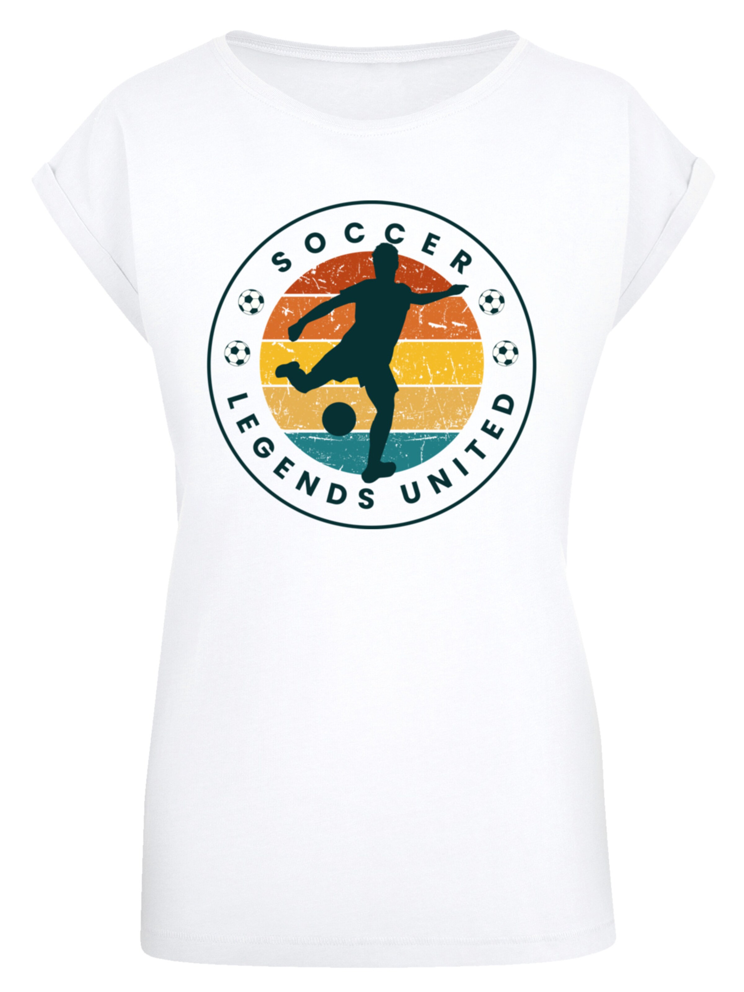 T-shirt 'Soccer Legends United' F4NT4STIC en blanc : devant