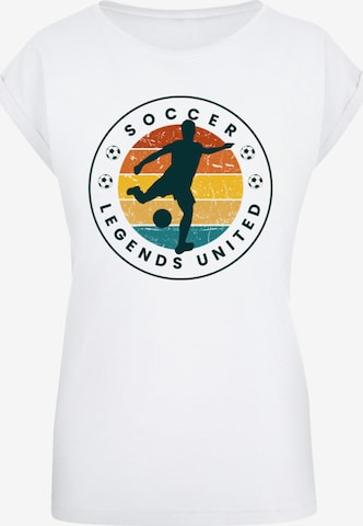 T-shirt 'Soccer Legends United' F4NT4STIC en blanc : devant