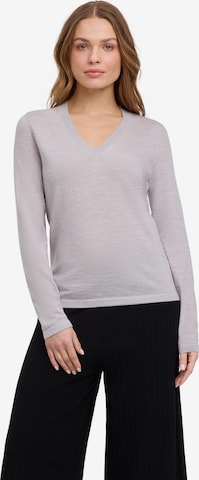 FALKE Pullover 'Pure Merino Wool' in Grau: Vorderseite