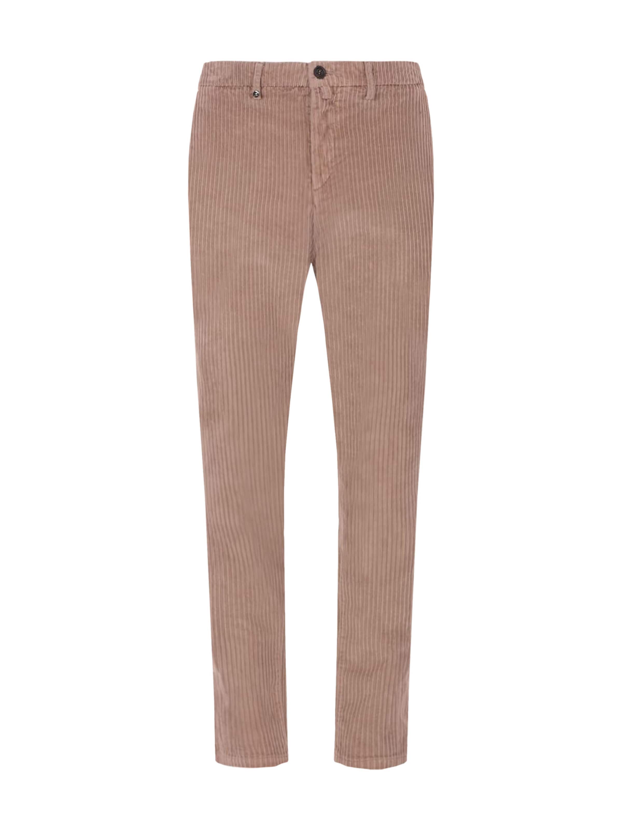 Distretto12 Slimfit Broek in Bruin: voorkant