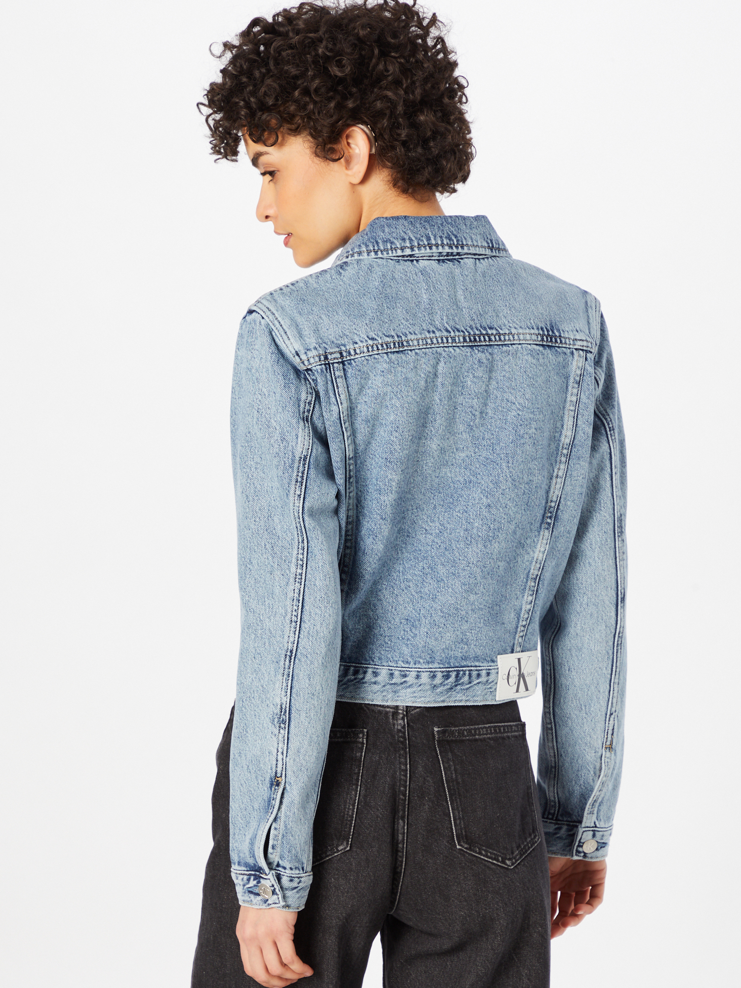 Odzież E7BLi Calvin Klein Jeans Kurtka przejściowa w kolorze Niebieskim 