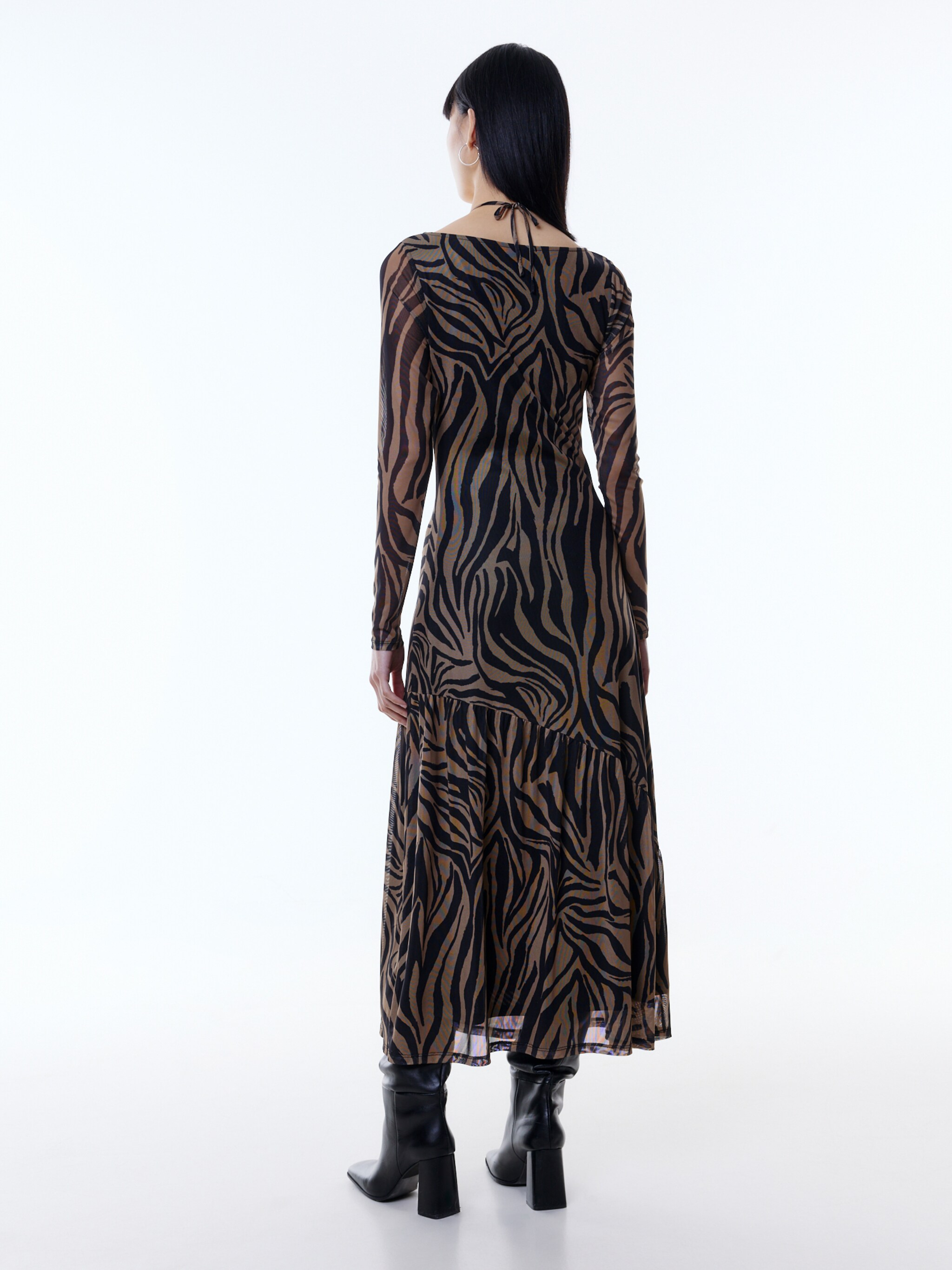 EDITED Producten Jurk 'Elna' Olijfgroen