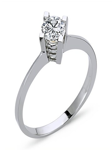 EinStein Diamant Ring‌‌ in Silber: Vorderseite