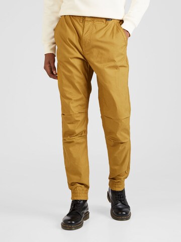 Effilé Pantalon G-Star RAW en marron : devant