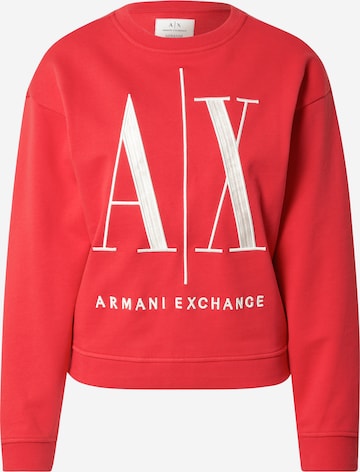 ARMANI EXCHANGE Sweatshirt 'FELPA' in Red: front