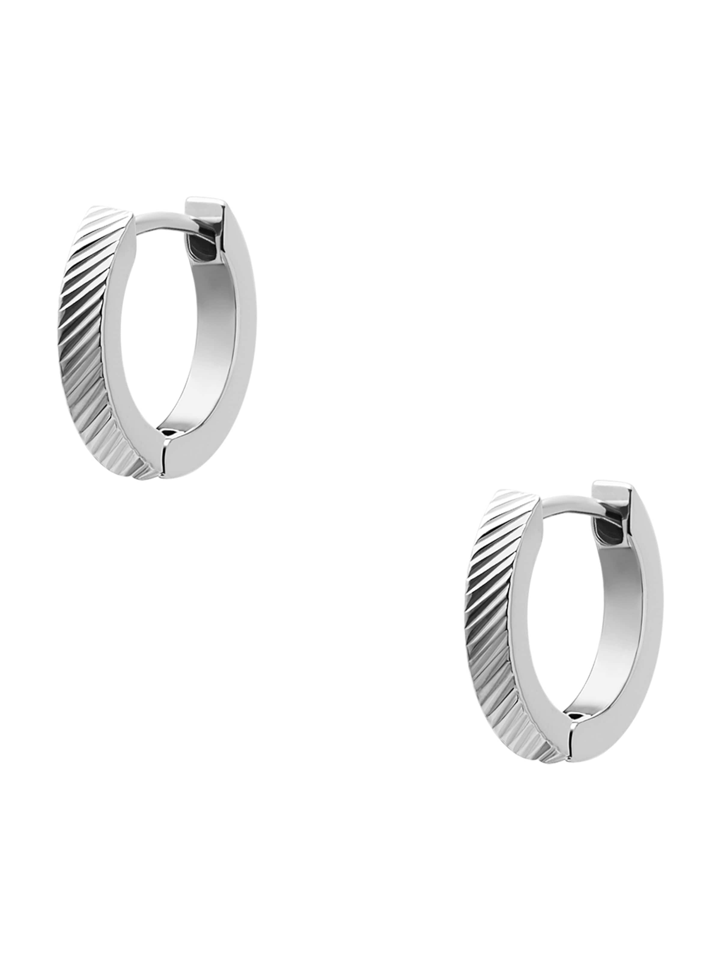 FOSSIL Обеци в сребърно: отпред