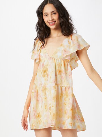 Fashion Union - Vestido de verão 'Flit' em amarelo: frente