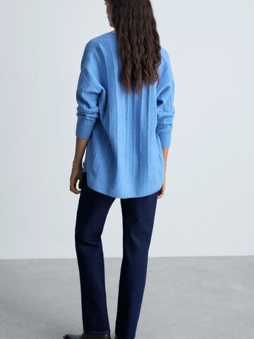 MANGO Cardigan 'TALDOTE' i blå
