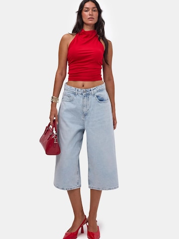 IT'S BASIC Baggy Jeans 'SUPER BAGGY  BERMUDA  SHORT' in Blauw: voorkant