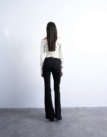 TOPSHOP Flared Τζιν 'TSJAMIE' σε μαύρο