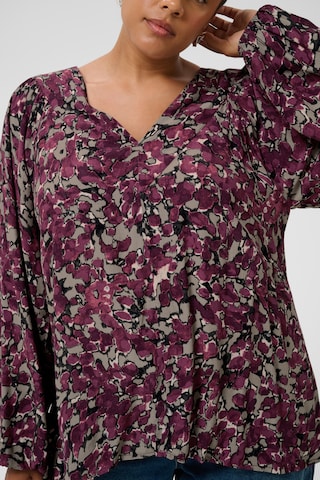 KAFFE CURVE - Blusa em castanho
