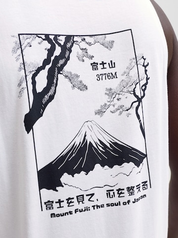 T-Shirt 'JJSUNSET' JACK & JONES en blanc