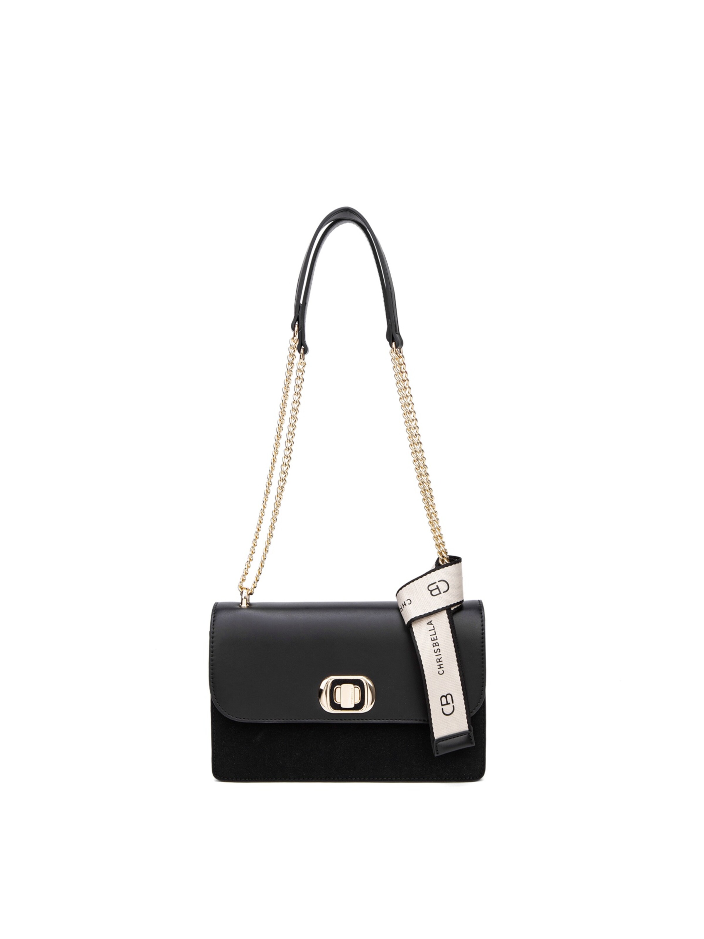 Chrisbella Shoulder Bag in Black: front