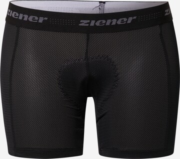 ZIENER Skinny Fit Спортен панталон 'NEKIA' в черно: отпред