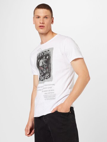 Key Largo T-Shirt 'EVIL' in Weiß: Vorderseite