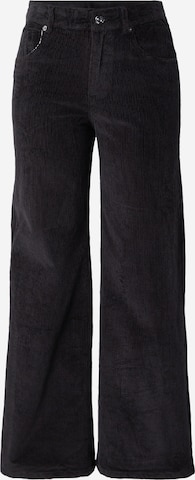 Hailys Wide Leg Housut 'Je44wel' värissä musta: etupuoli