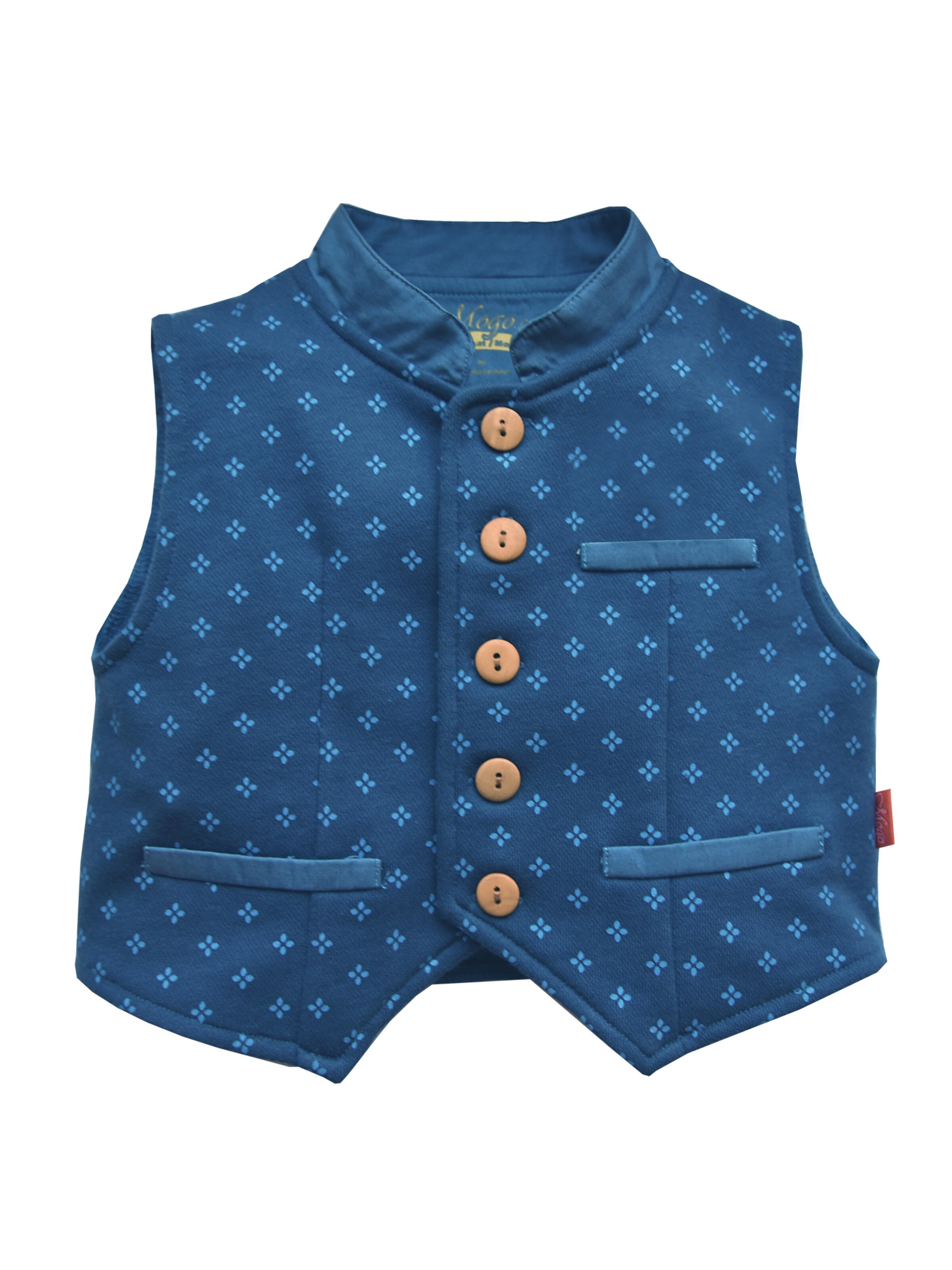 Mogo Weste 'Amedeo' in Blau: Vorderseite