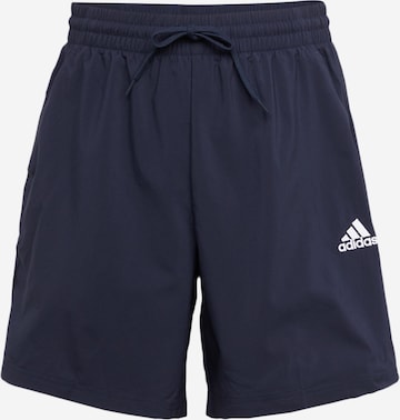 ADIDAS SPORTSWEAR Regular Workout Pants in Blue: front