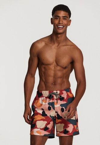 Shiwi Swimming shorts 'neo camo 4-way stretch' in Brown: front