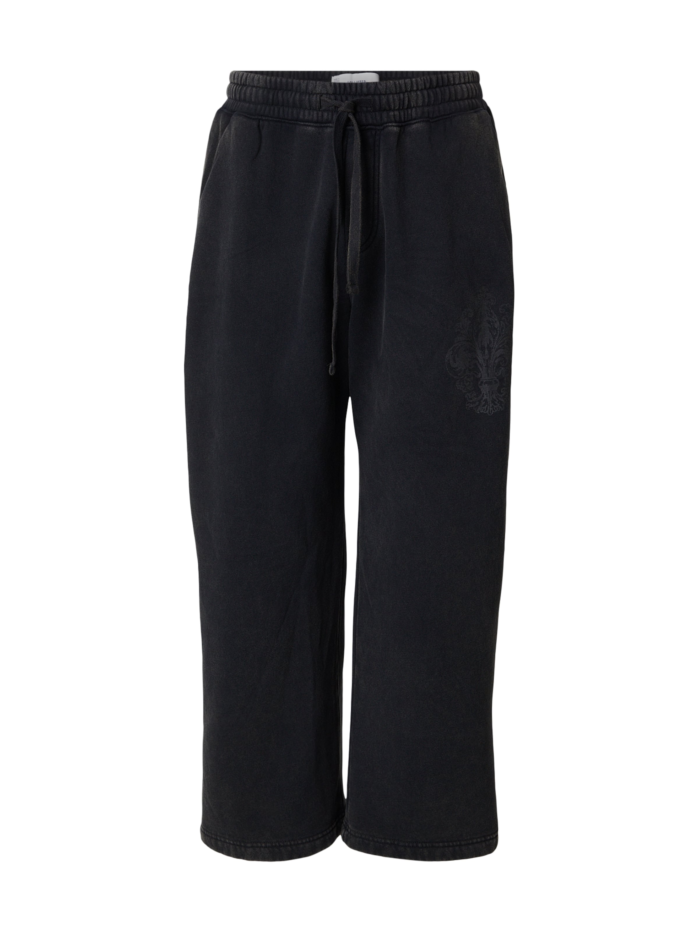 Wide Leg Pantalon HOLLISTER en noir : devant