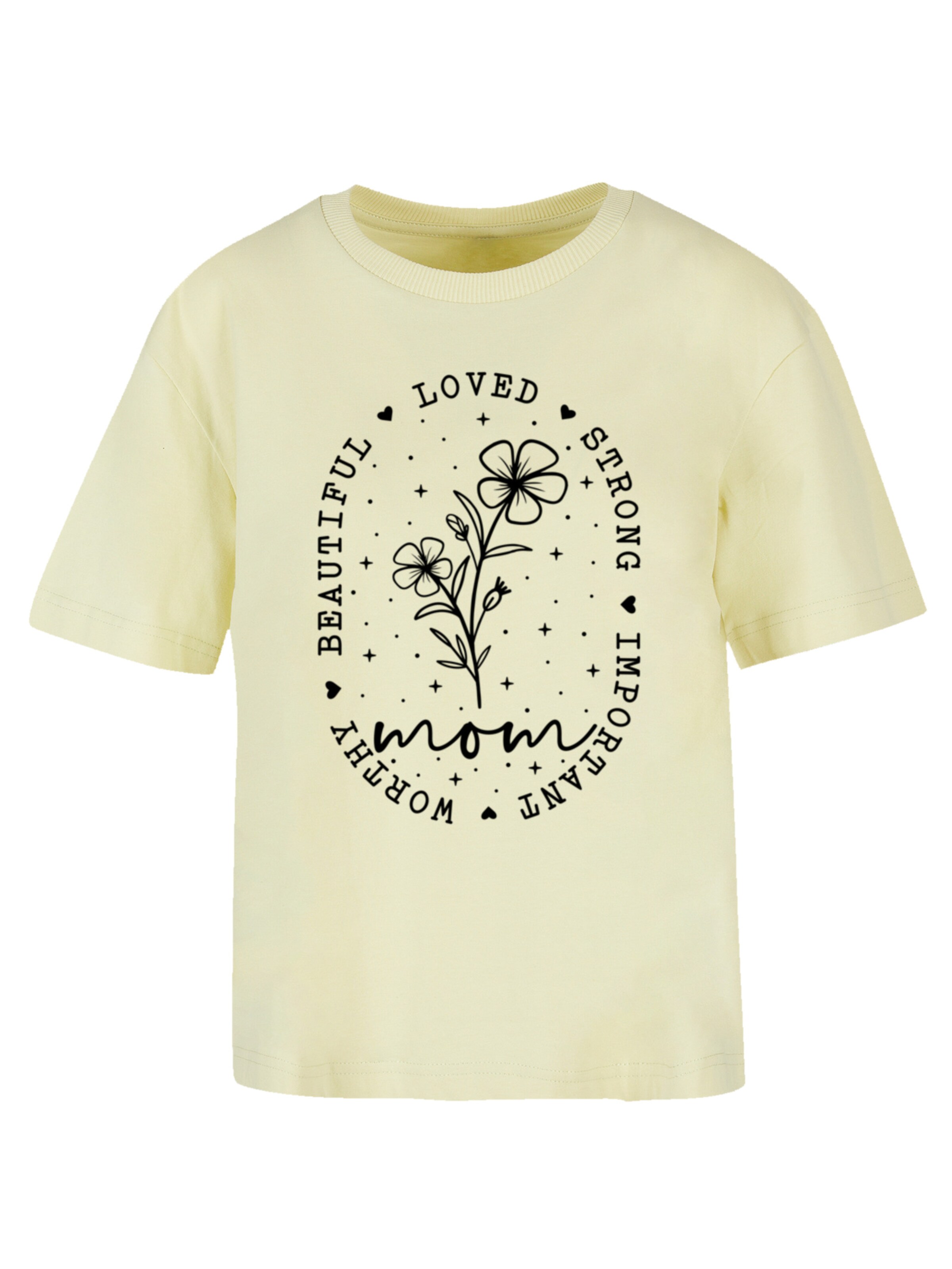 F4NT4STIC Е-Іршке 'Mothers Day Black Art Print for Mom Best Mom Ever' in Gelb: Vorderseite