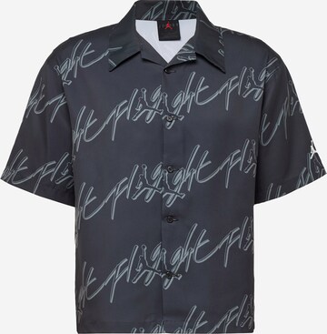 Jordan Comfort fit Button Up Shirt in Black: front