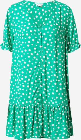 Monki Shirt Dress in Green: front