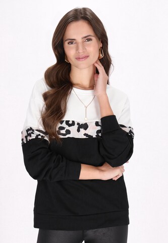faina Sweatshirt in Black: front