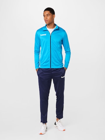 Hummel Trainingspak in Blauw: voorkant