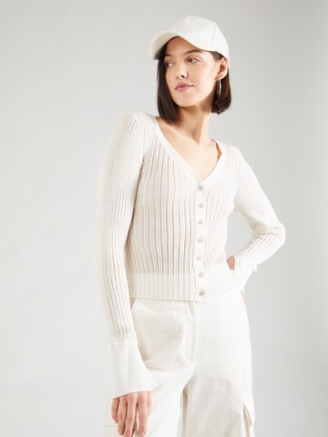 Cardigan 'Jada' WEEKDAY en blanc : devant