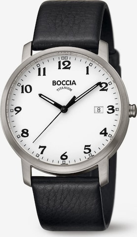 Boccia Titanium Analog Watch in Black: front