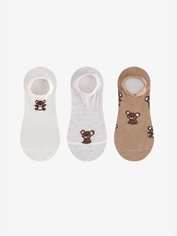 Penti Sokid 'PENTI Little Bear 2er-Pack Sneaker Socken', värv segavärvid: eest vaates